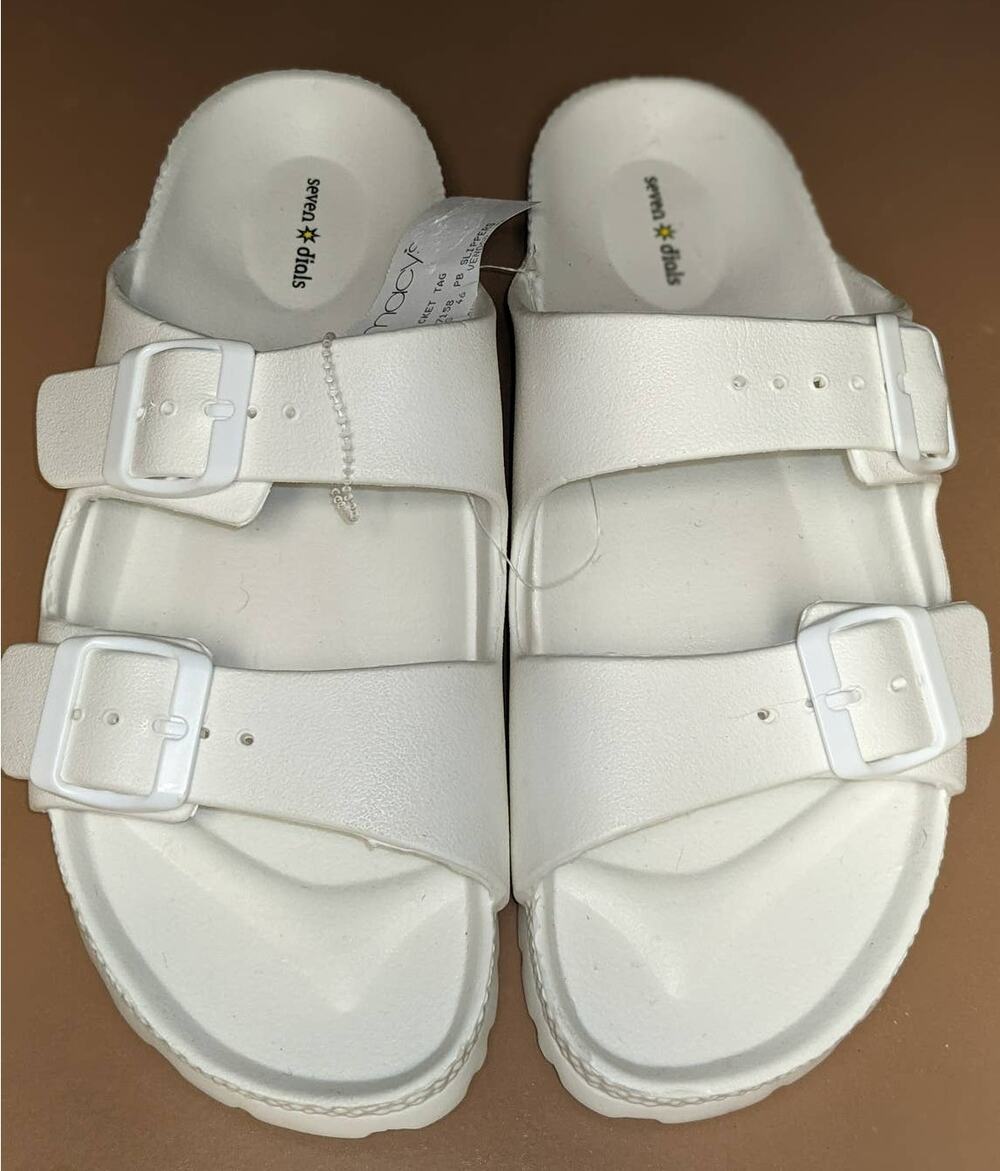 Seven Dials White Clog Style Sandal Men's Size 9 Rubber Shoes with Straps NWT